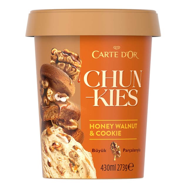 Chunkies Ballı Ceviz & Tarçınlı Kurabiye Parçalı Karamelli Dondurma 430 Ml
