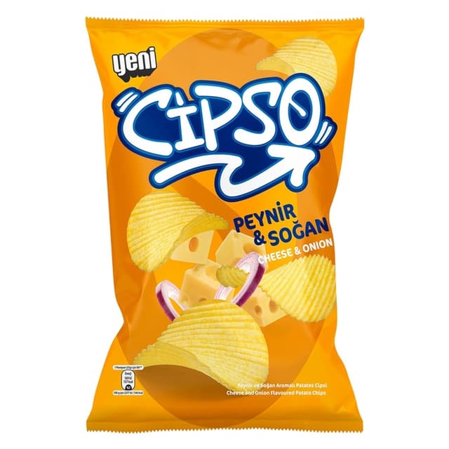Tırtıklı Peynir & Soğan Aromalı Patates Cipsi Parti Boy 160 Gr