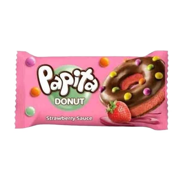 Papita Donut Çilek Soslu 40 Gr