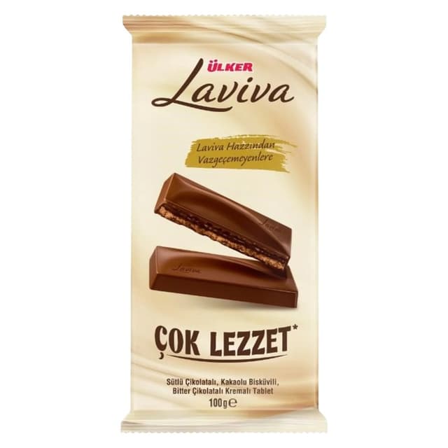 Laviva Çok Lezzet Bitter Çikolatalı Tablet 100 Gr