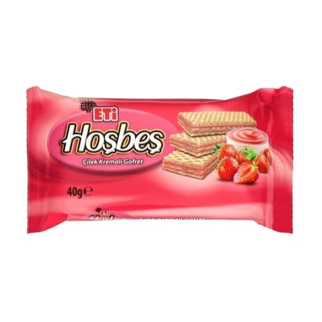 Hoşbeş Çilek Kremalı Gofret 40 Gr