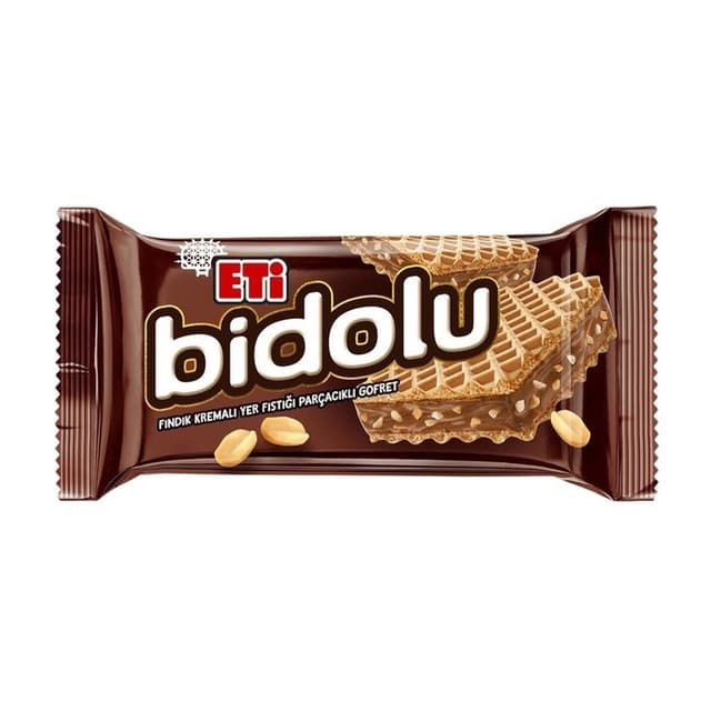 Bidolu Fındık Kremalı Yer Fıstığı Parçacıklı Gofret 36 Gr