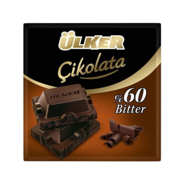 %60 Kakaolu Bitter Kare Çikolata 60 Gr