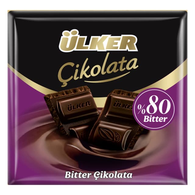 %80 Bitter Kare Çikolata 60 Gr